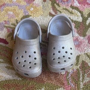 Toddler glitter crocs